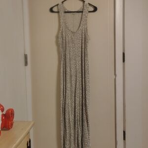 Z Supply Leopard Print Maxi Dress - Gray and Cream